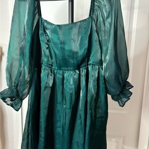 Women’s Green Holiday mini dress Christmas  size Xl Juniors